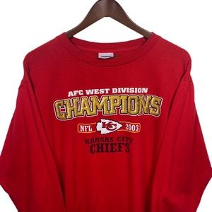 Y2K 2003 Kansas City Chiefs Champions Long sleeve Graphic T-shirt size L